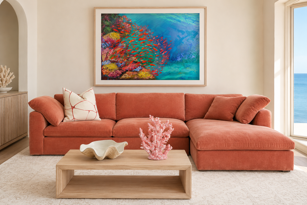 Schumacher - Filigree in Coral