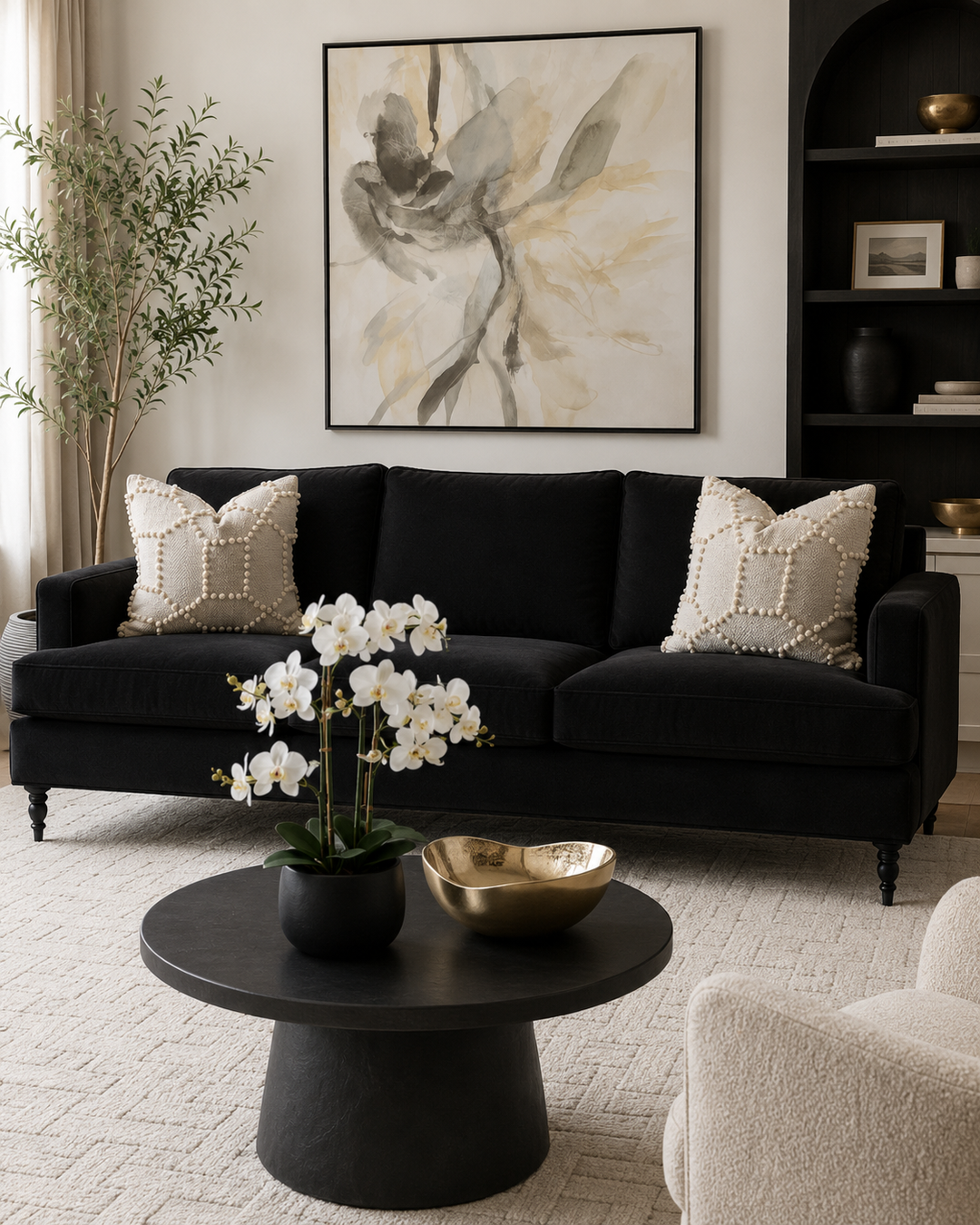 Schumacher - Vento Embroidery in Ivory