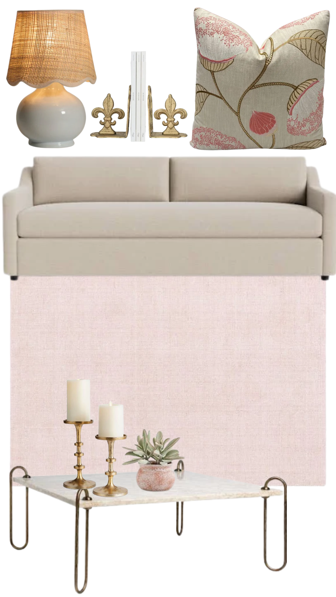 Schumacher - Celinda Embroidery in Blush