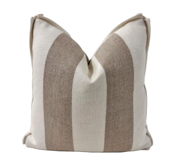 Schumacher - Augustin Linen Stripe in Ivoire