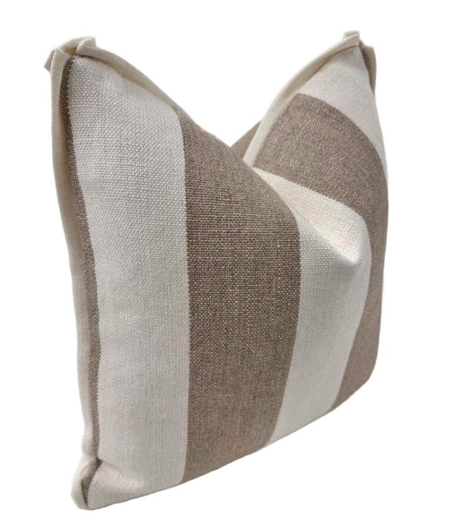 Schumacher - Augustin Linen Stripe in Ivoire