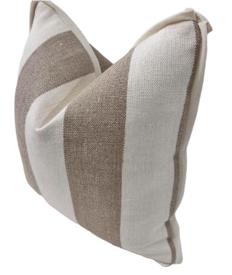 Schumacher - Augustin Linen Stripe in Ivoire