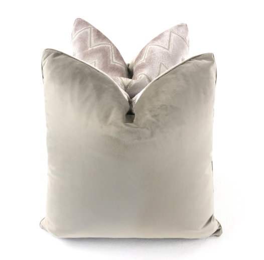 Schumacher - Chevron Velvet in Blush