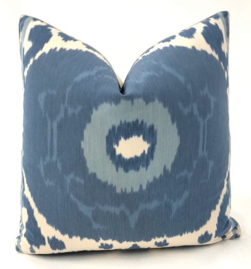 Schumacher - Samarkand Ikat II in Porcelain
