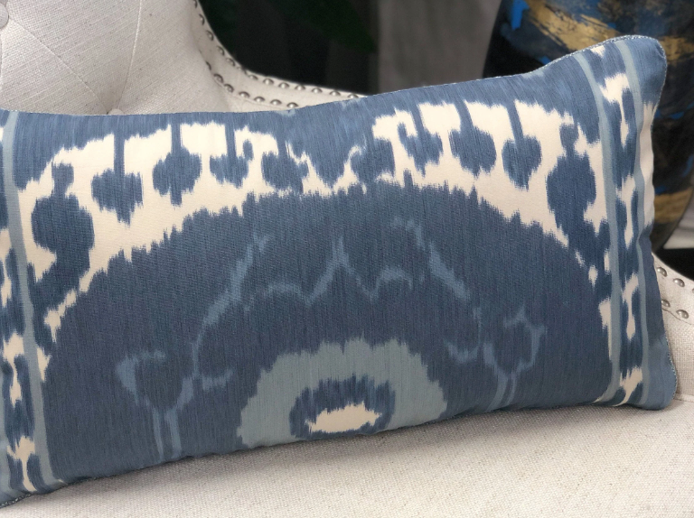 Schumacher - Samarkand Ikat II in Porcelain