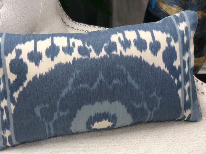 Schumacher - Samarkand Ikat II in Porcelain
