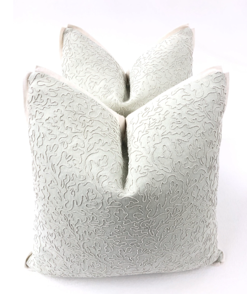 Schumacher - Vermicelli Embroidery in Ming