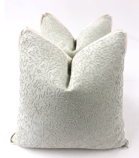 Schumacher - Vermicelli Embroidery in Ming