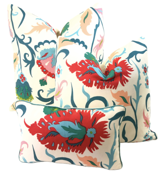 Quadrille - Uzbek in Multi Green/Pink/Blues