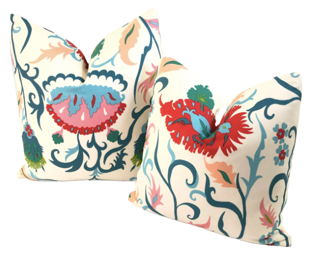 Quadrille - Uzbek in Multi Green/Pink/Blues