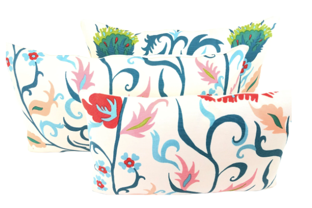 Quadrille - Uzbek in Multi Green/Pink/Blues