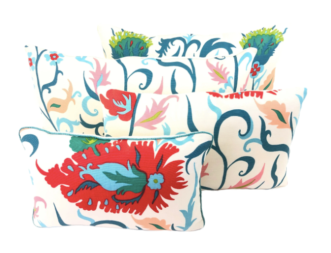 Quadrille - Uzbek in Multi Green/Pink/Blues