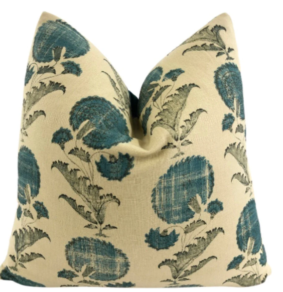 Michael S. Smith / Jasper - Indian Flower in Turquoise