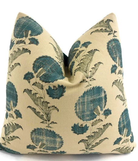 Michael S. Smith / Jasper - Indian Flower in Turquoise