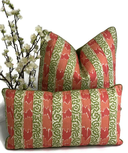 Quadrille/China Seas - Bijou Stripe in New Shrimps Green