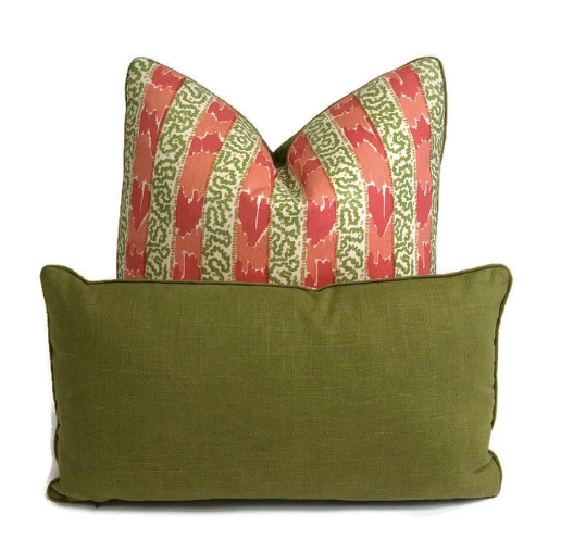 Quadrille/China Seas - Bijou Stripe in New Shrimps Green