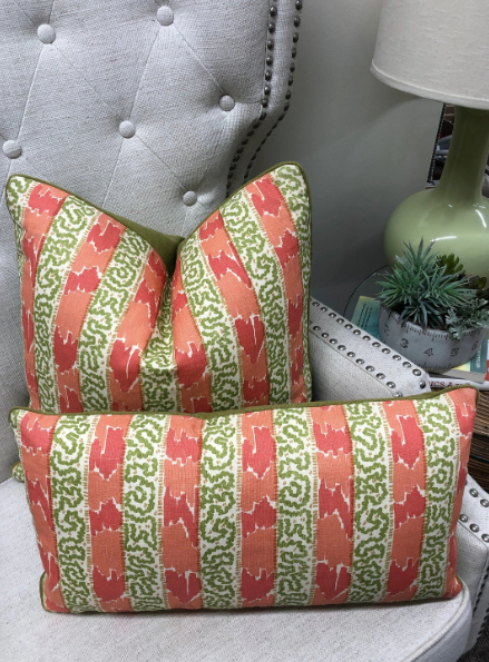 Quadrille/China Seas - Bijou Stripe in New Shrimps Green