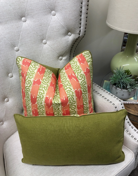 Quadrille/China Seas - Bijou Stripe in New Shrimps Green