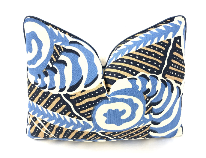 Quadrille - Ferns in Blue Beige on Tint