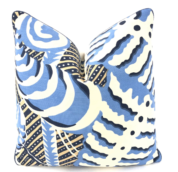 Quadrille - Ferns in Blue Beige on Tint