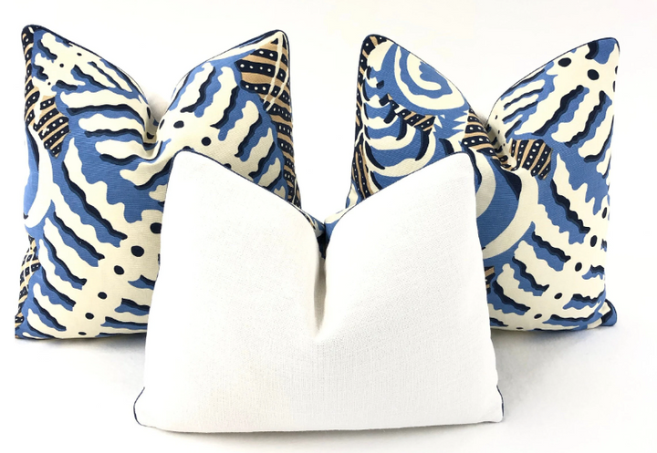 Quadrille - Ferns in Blue Beige on Tint