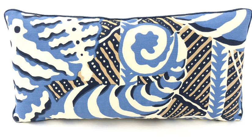 Quadrille - Ferns in Blue Beige on Tint