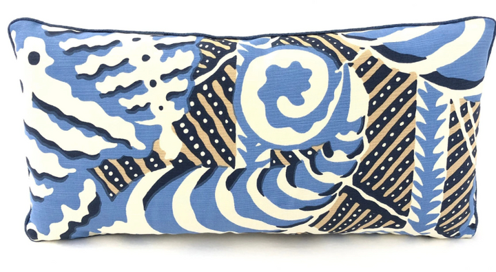 Quadrille - Ferns in Blue Beige on Tint