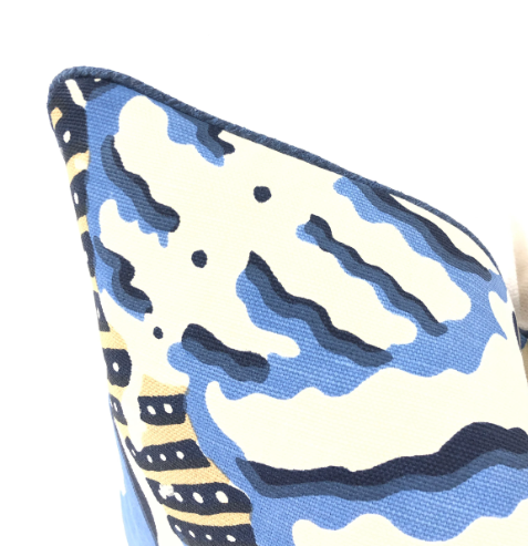 Quadrille - Ferns in Blue Beige on Tint