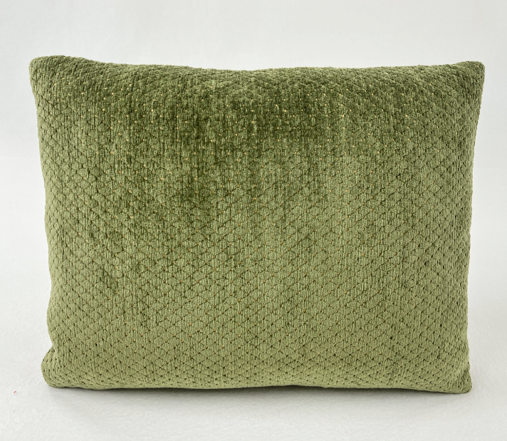 Luxurious Vintage Velvet in Green and Yellow Details, Decorative High End Pillow Covers