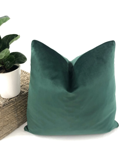 Green Plush Velvet - Pillow Cover Decorative High End Pillow Covers