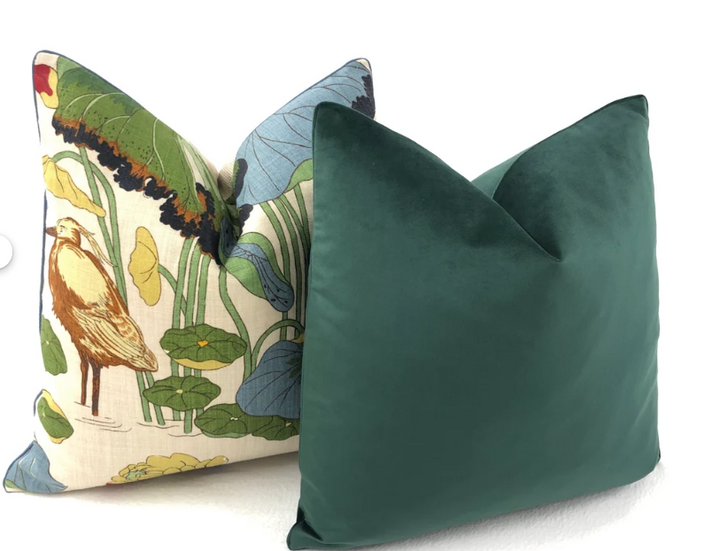 Green Plush Velvet - Pillow Cover Decorative High End Pillow Covers