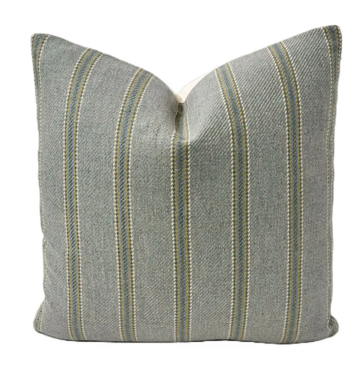 Cowtan & Tout - Shetland Stripe in Aqua