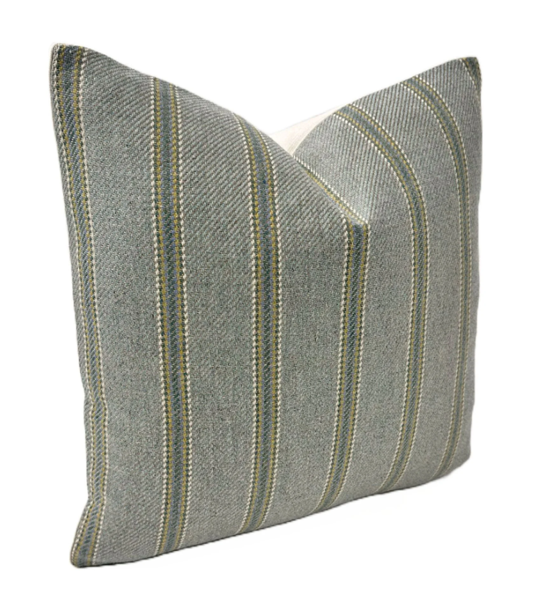 Cowtan & Tout - Shetland Stripe in Aqua