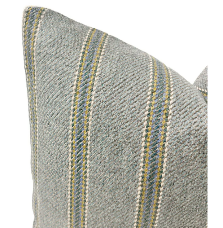 Cowtan & Tout - Shetland Stripe in Aqua