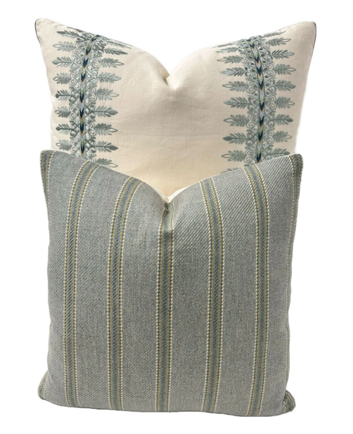 Cowtan & Tout - Shetland Stripe in Aqua