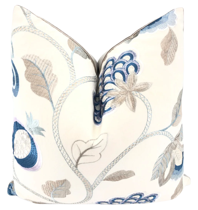 Colefax & Fowler - Paradise Garden in Blue/Cream