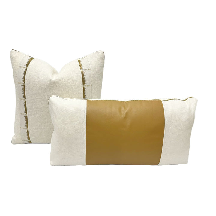 Chambray Linen in Light Grey with Thibaut Sri Lanka in Beige/Brown Tape