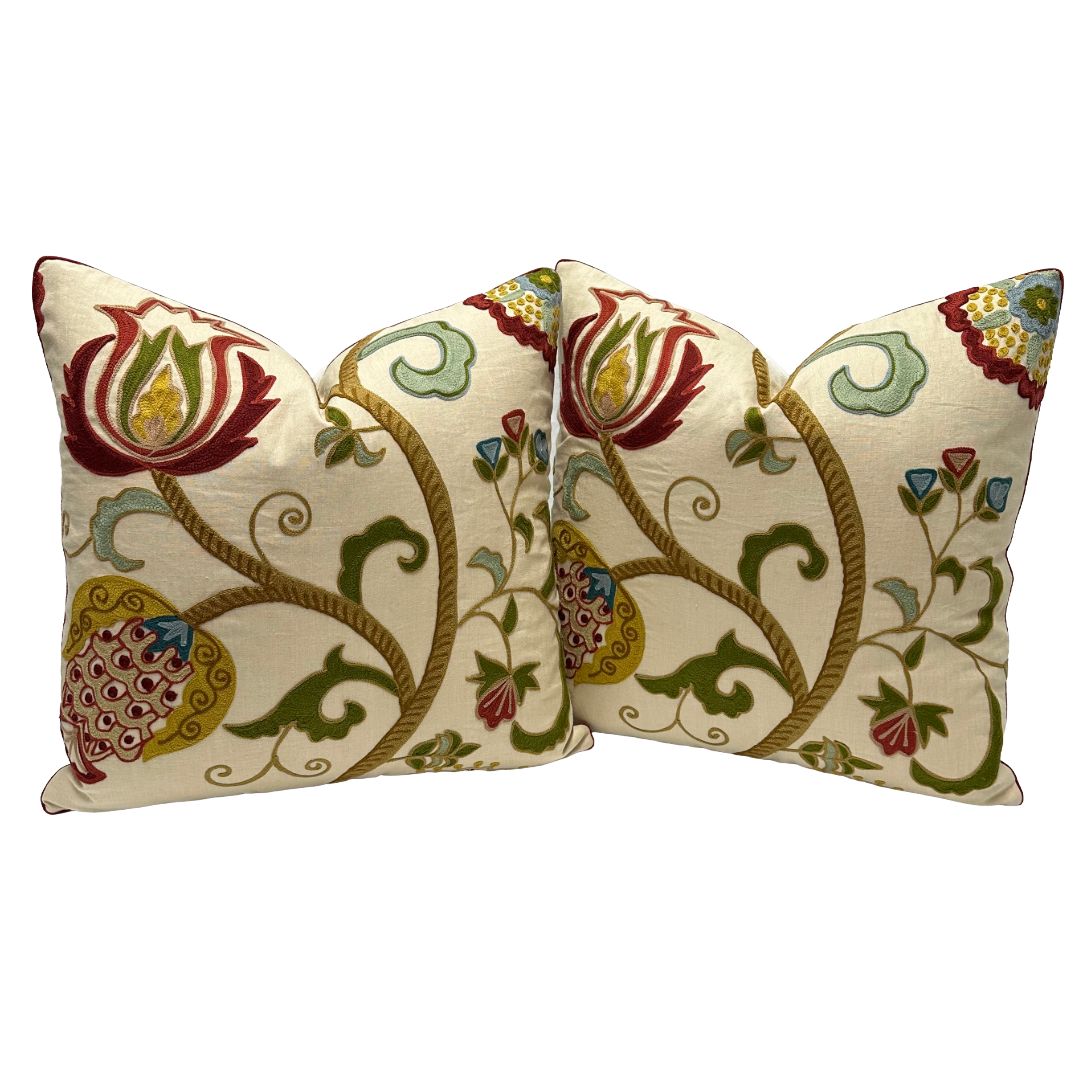 Clarence House - Indienne Crewel in Ecru