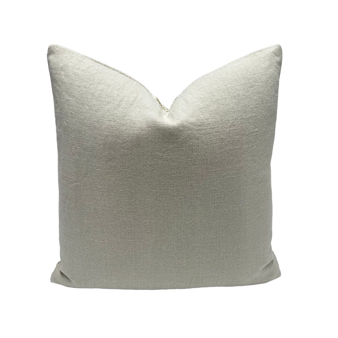 Pierre Frey - Shangai in Nacre with Tape Trim Colefax & Fowler - Landsdowne Stern Braid in Beige