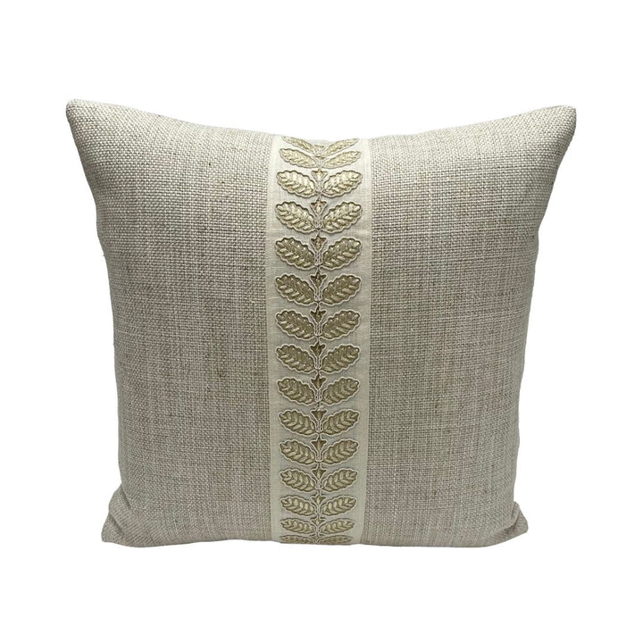 Pierre Frey - Shangai in Nacre with Tape Trim Colefax & Fowler - Landsdowne Stern Braid in Beige
