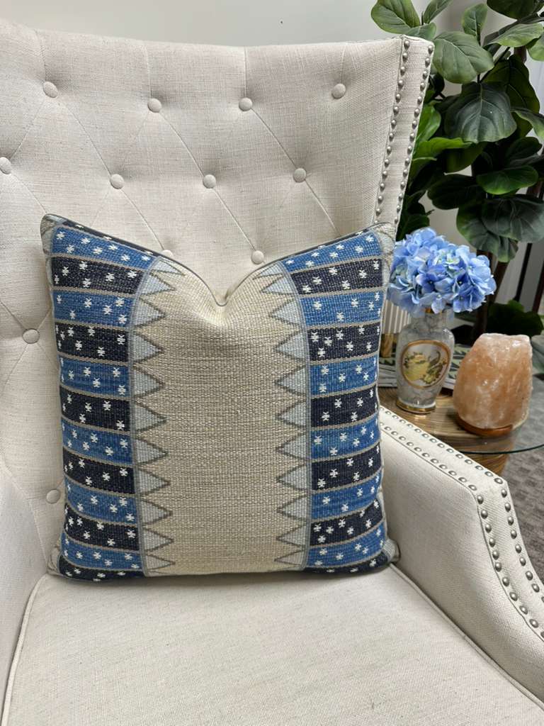 Schumacher - Noor Kilim Stripe in Indigo