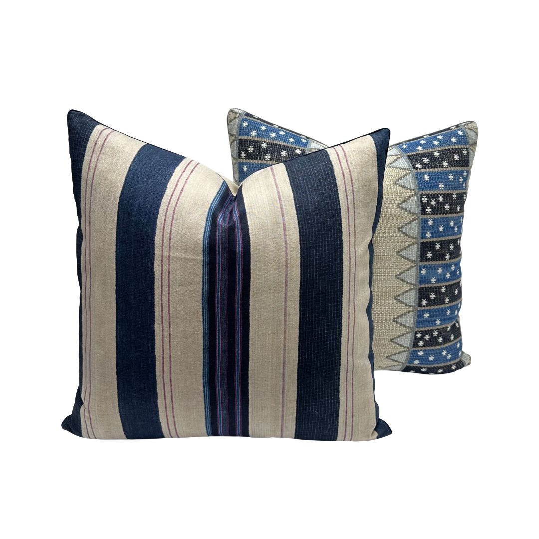 Schumacher - Noor Kilim Stripe in Indigo