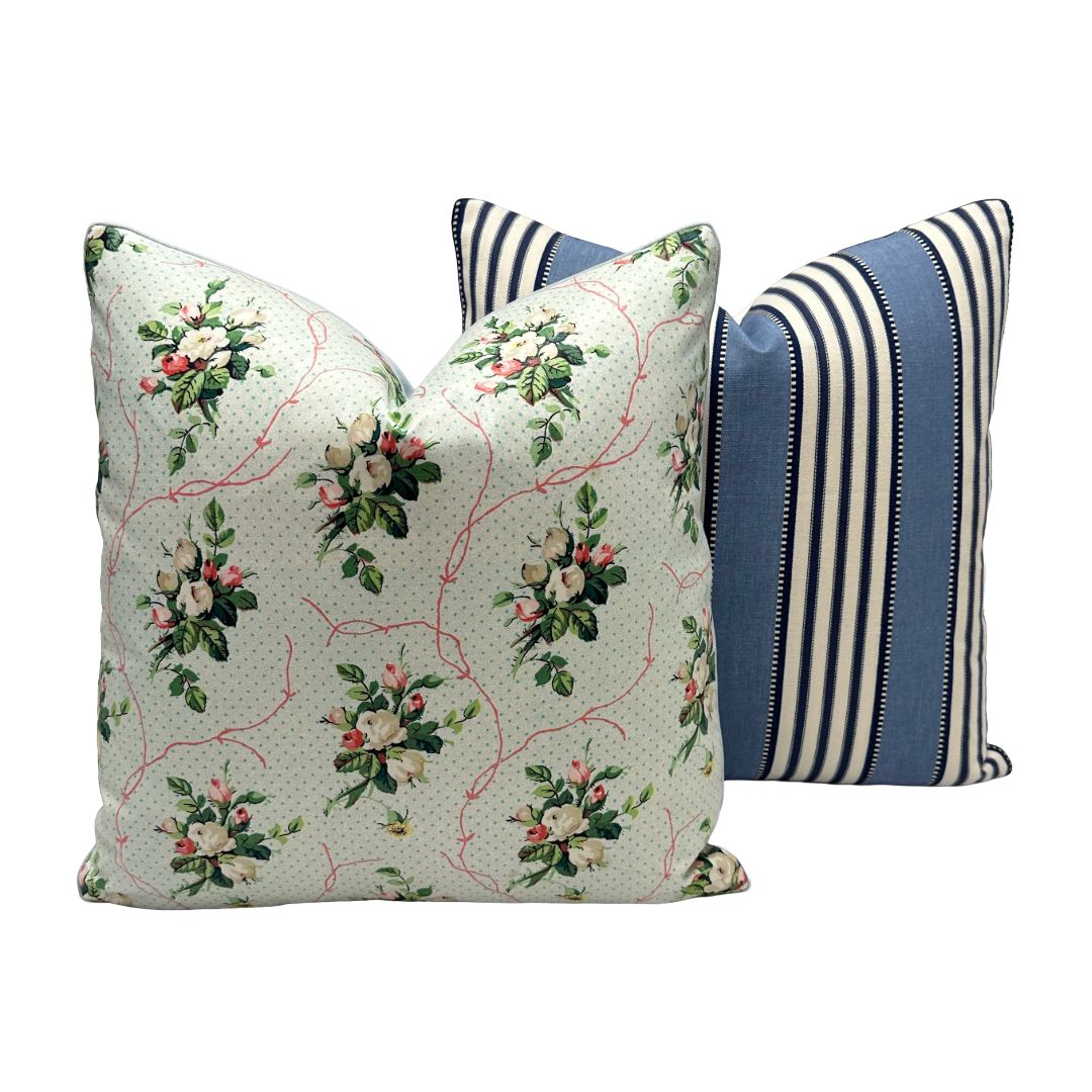Schumacher - Vintage Floral in Aqua