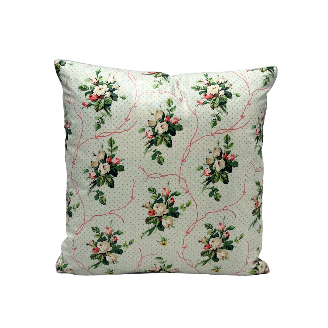 Schumacher - Vintage Floral in Aqua