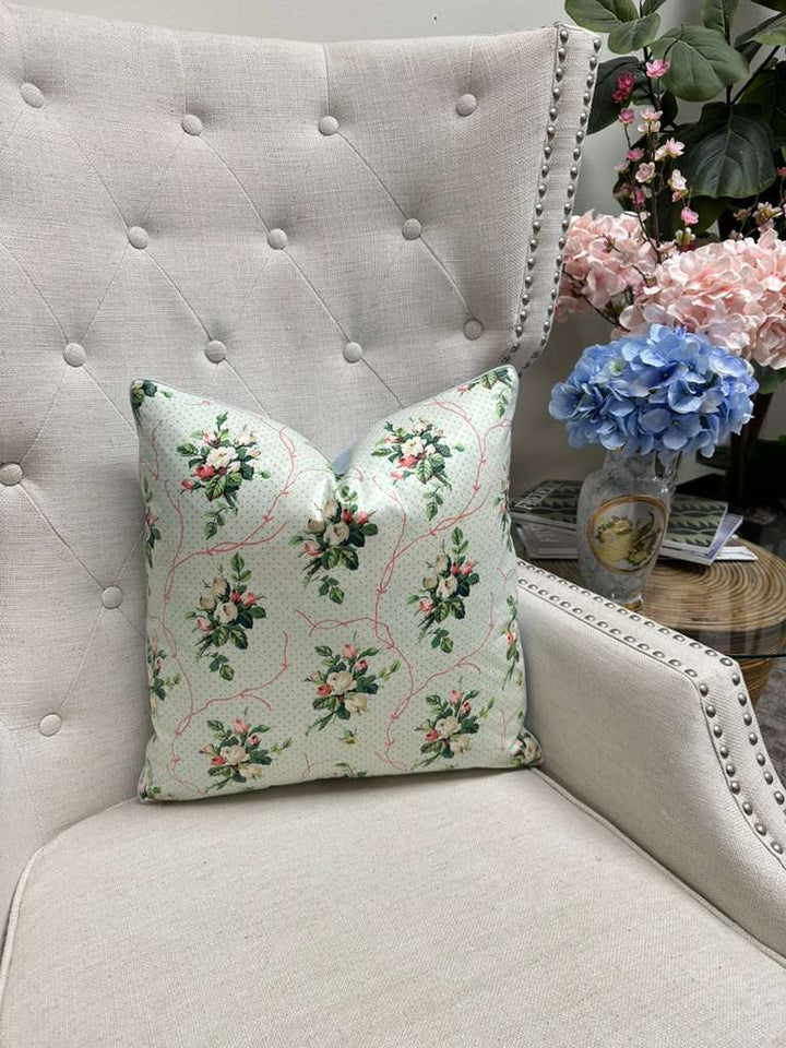 Schumacher - Vintage Floral in Aqua
