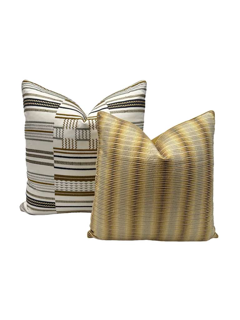 Silk Weave Stripe in Antique Gold