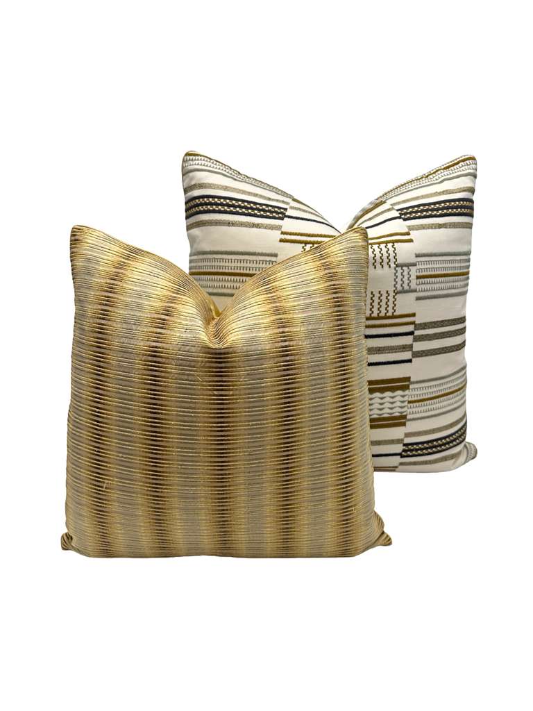 Silk Weave Stripe in Antique Gold
