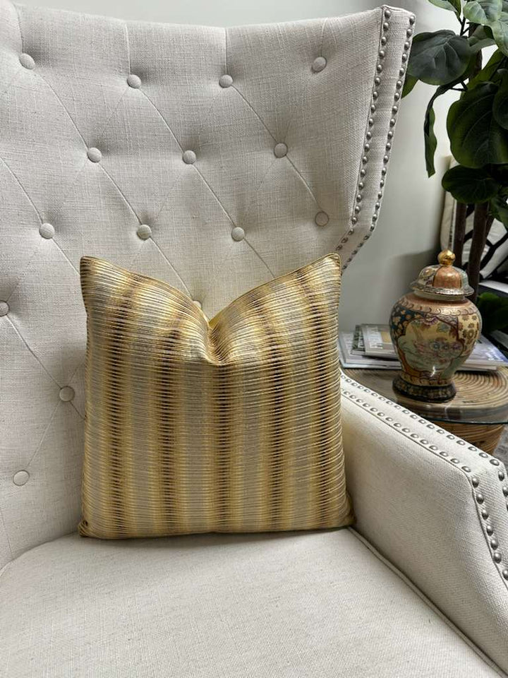 Silk Weave Stripe in Antique Gold