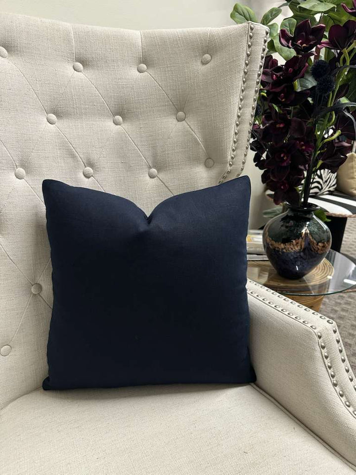 Plain Linen in Deep Navy