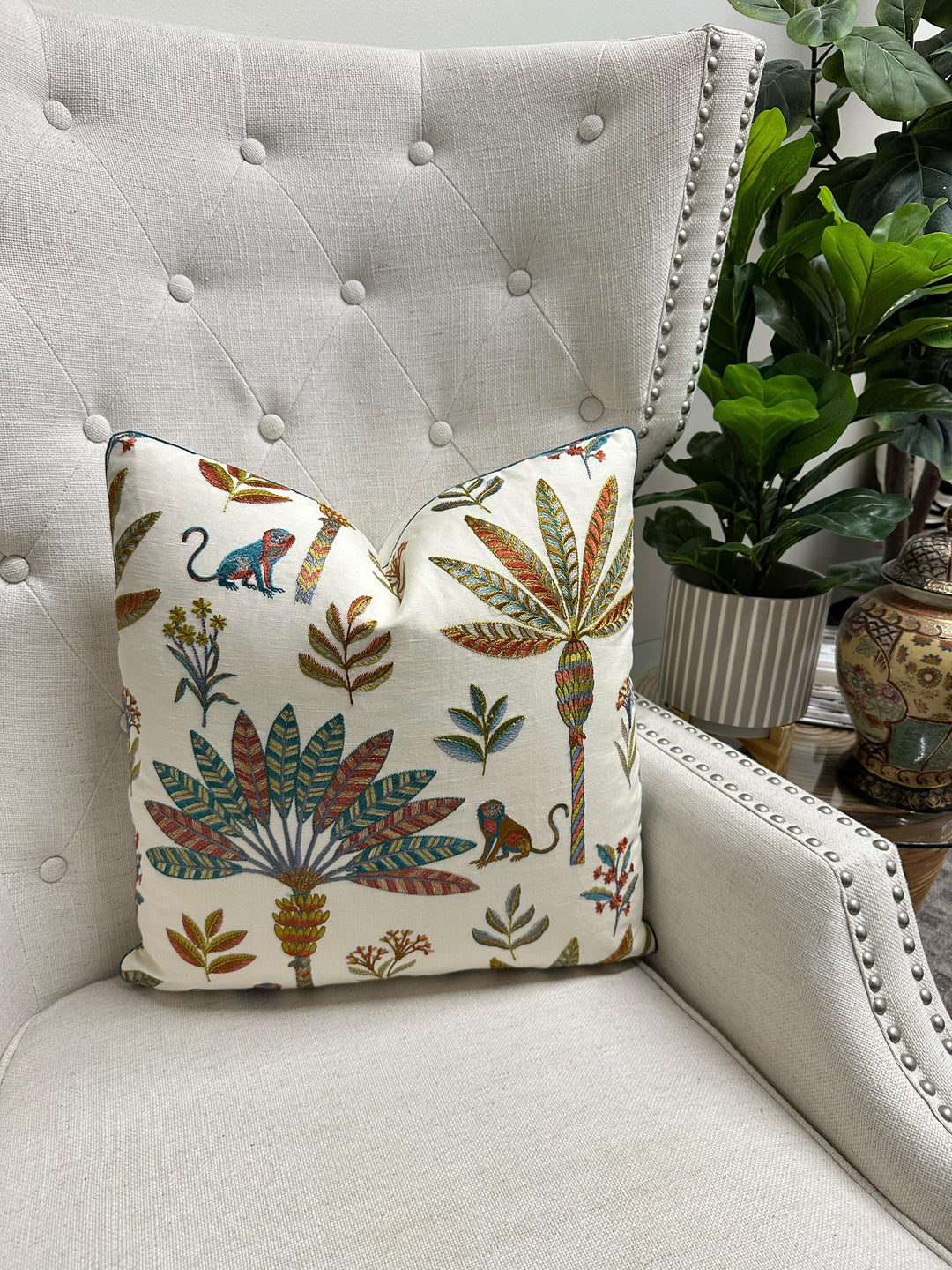 Colefax & Fowler - Zanzibar in Multi - Embroidery